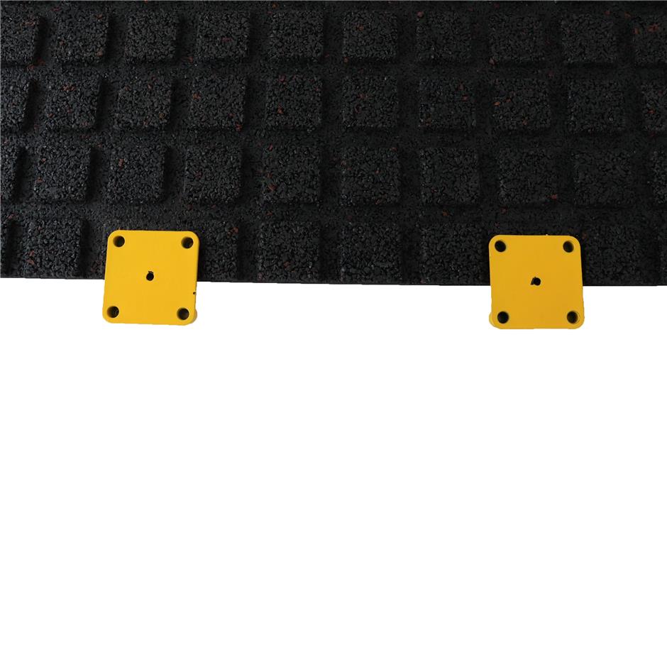 ErgoTile QUAD EasyConnect 1000x1000x30 mm gummifliser med impact bund type M, C4-GV sort