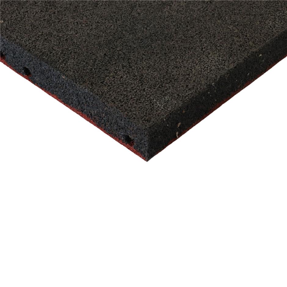 ErgoPlay 500x500x60 mm rampe-gummifliser / faldunderlag for faldhøjder op til 2,0 m, basic kvalitet, rød