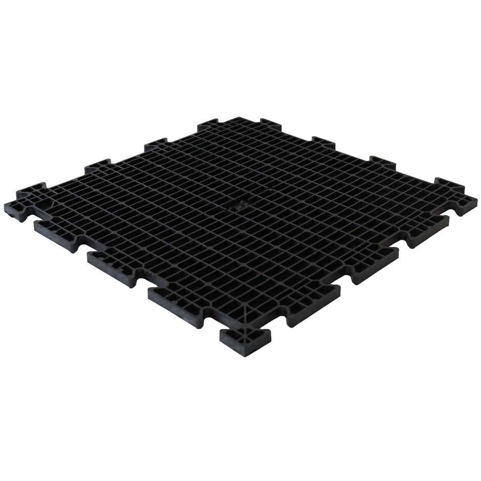 CheckerLok 500x500x14 mm vinylflise, sort