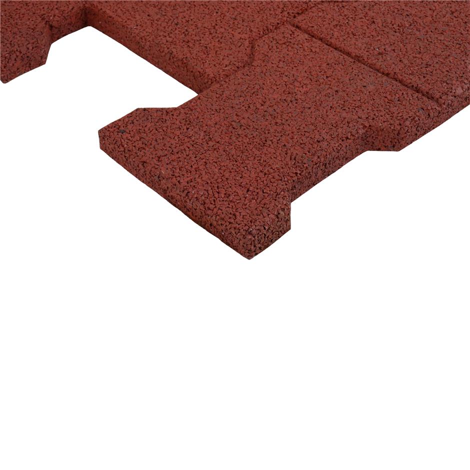 ErgoPave H-Link Equine 200x160x23 mm gummifliser, 8 felts,500x580x23 mm, (4,5 stk./m2), rød