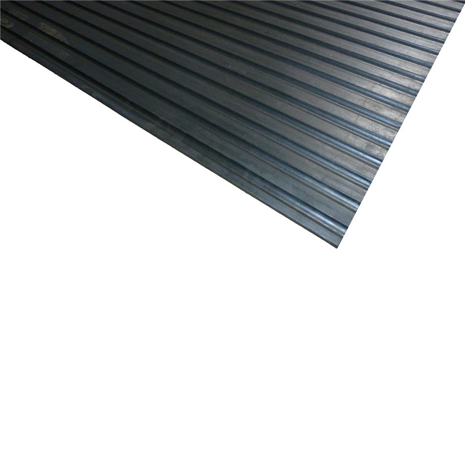 ErgoStall CF gummimåtte 1800x1200x12 mm m. glat overflade og rillet bund