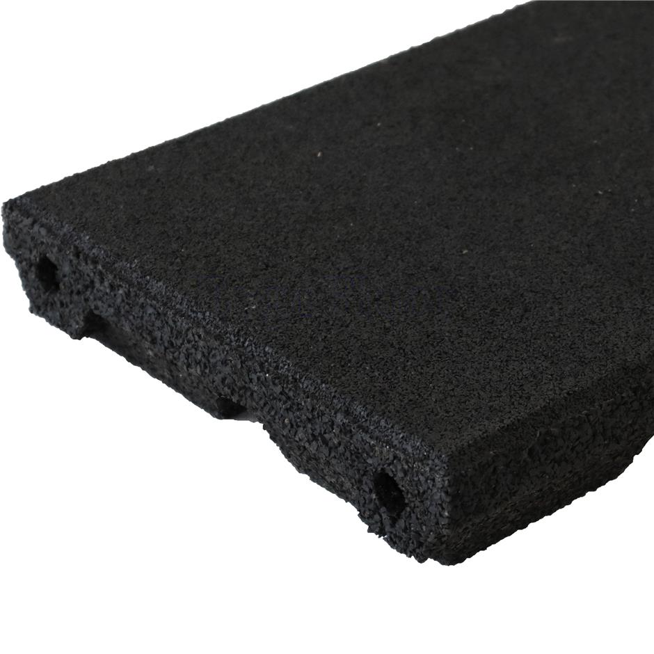 ErgoPlay 250x500x75 mm gummifliser / faldunderlag for faldhøjder op til 2,5 m, basic kvalitet, sort