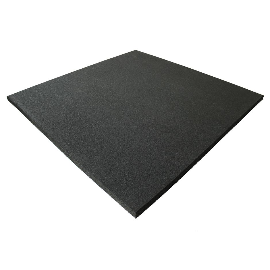 ErgoTile QUAD 1000x1000x25 mm gummifliser, C1-sort, brandklasse efl