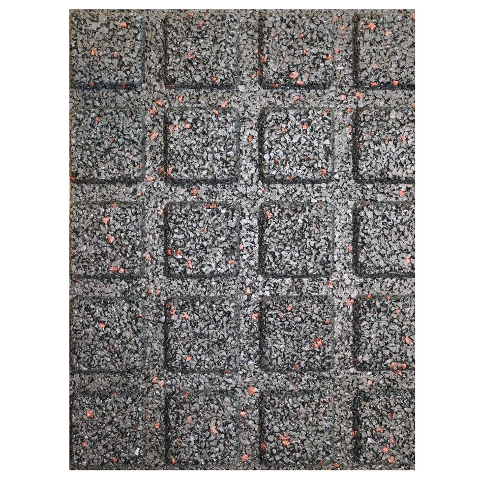 ErgoTile QUAD EasyConnect 1000x1000x20 mm gummifliser med impact bund, C4-15% GV grå