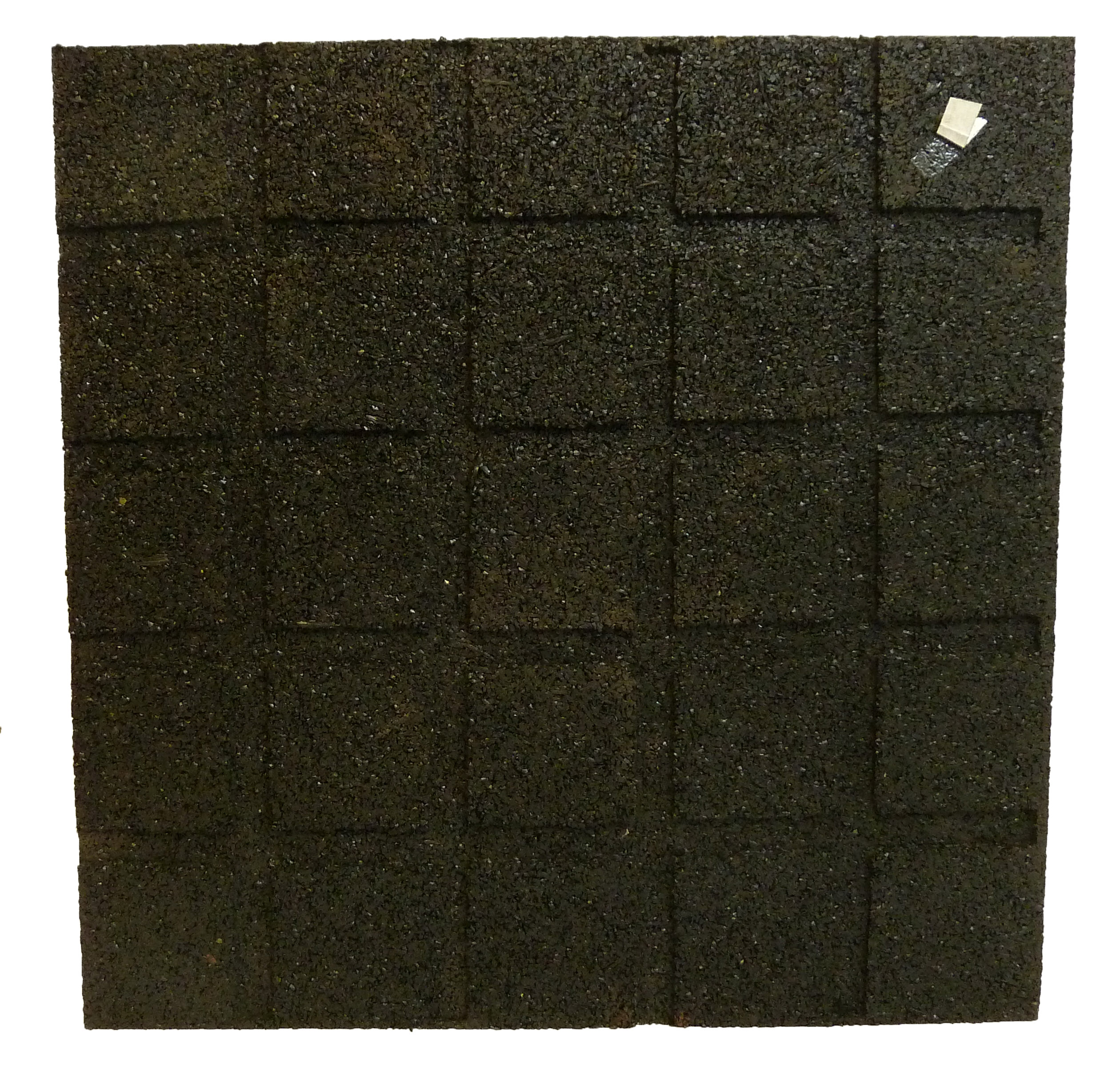 ErgoTile QUAD 500x500x25 mm gummifliser, C1- sort.