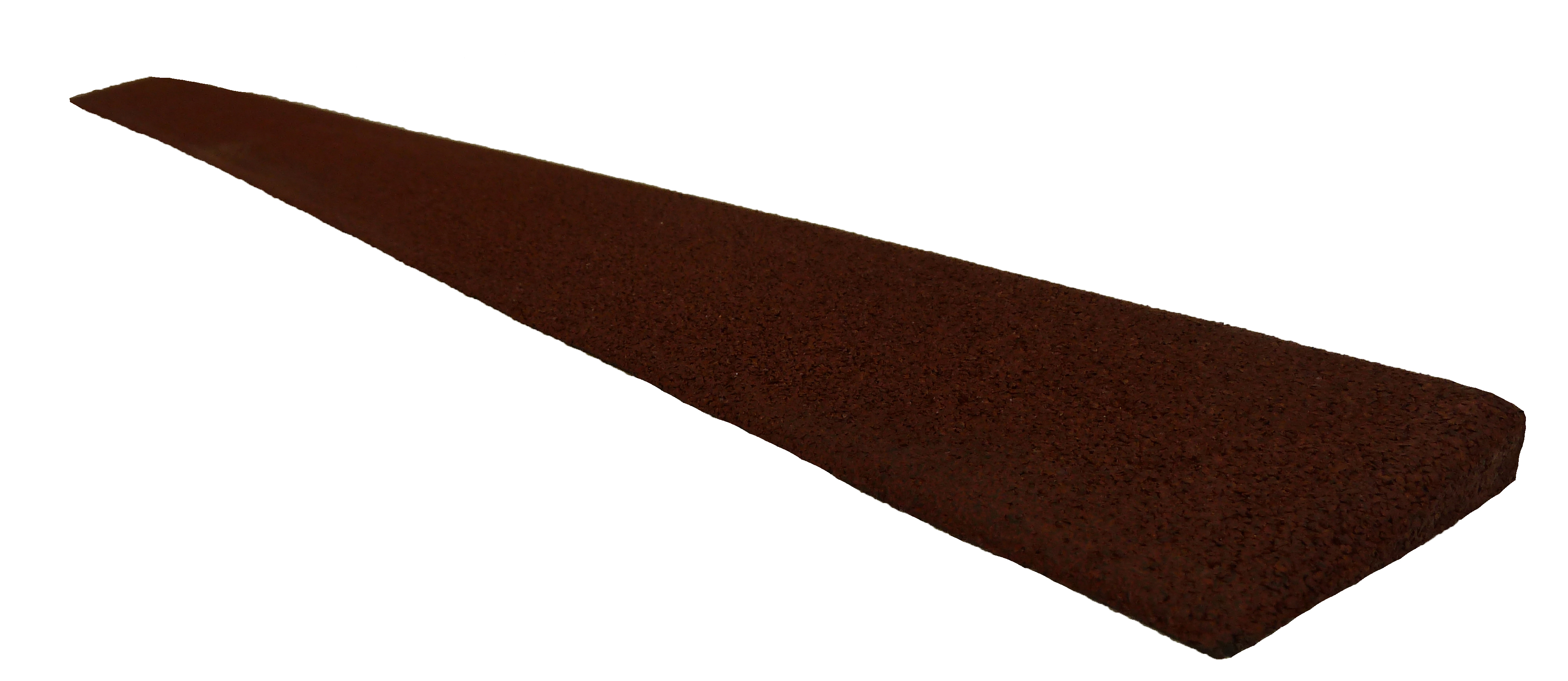 Gummirampe 15x80x1000 mm, for Quad gummifliser, Rød