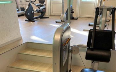 Hurup Hallerne, Hurup Thy – Fitnessgulv med designvinyl med gummiunderlag