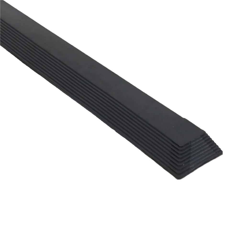 Skrå kantliste for Interlock Ringgummimåtte, NR/SBR-gummi, Female Venstre.