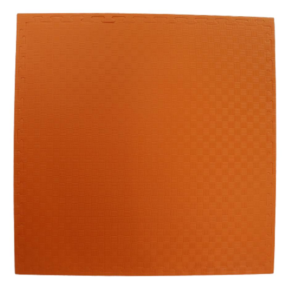 EVA Sikkerhedsmåtte, 1000x1000x22 mm, indendørs faldunderlag for faldhøjde op til 1,3 m, orange/grå