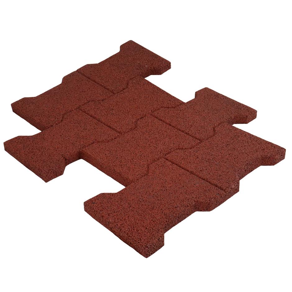 ErgoPave H-Link Equine 200x160x23 mm gummifliser, 8 felts,500x580x23 mm, (4,5 stk./m2), rød