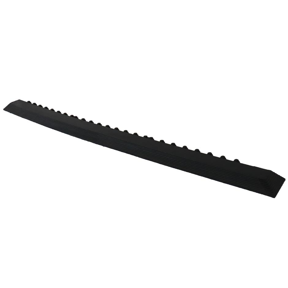 Skrå kantliste for Interlock gummimåtte, NR/SBR-gummi, Male Venstre