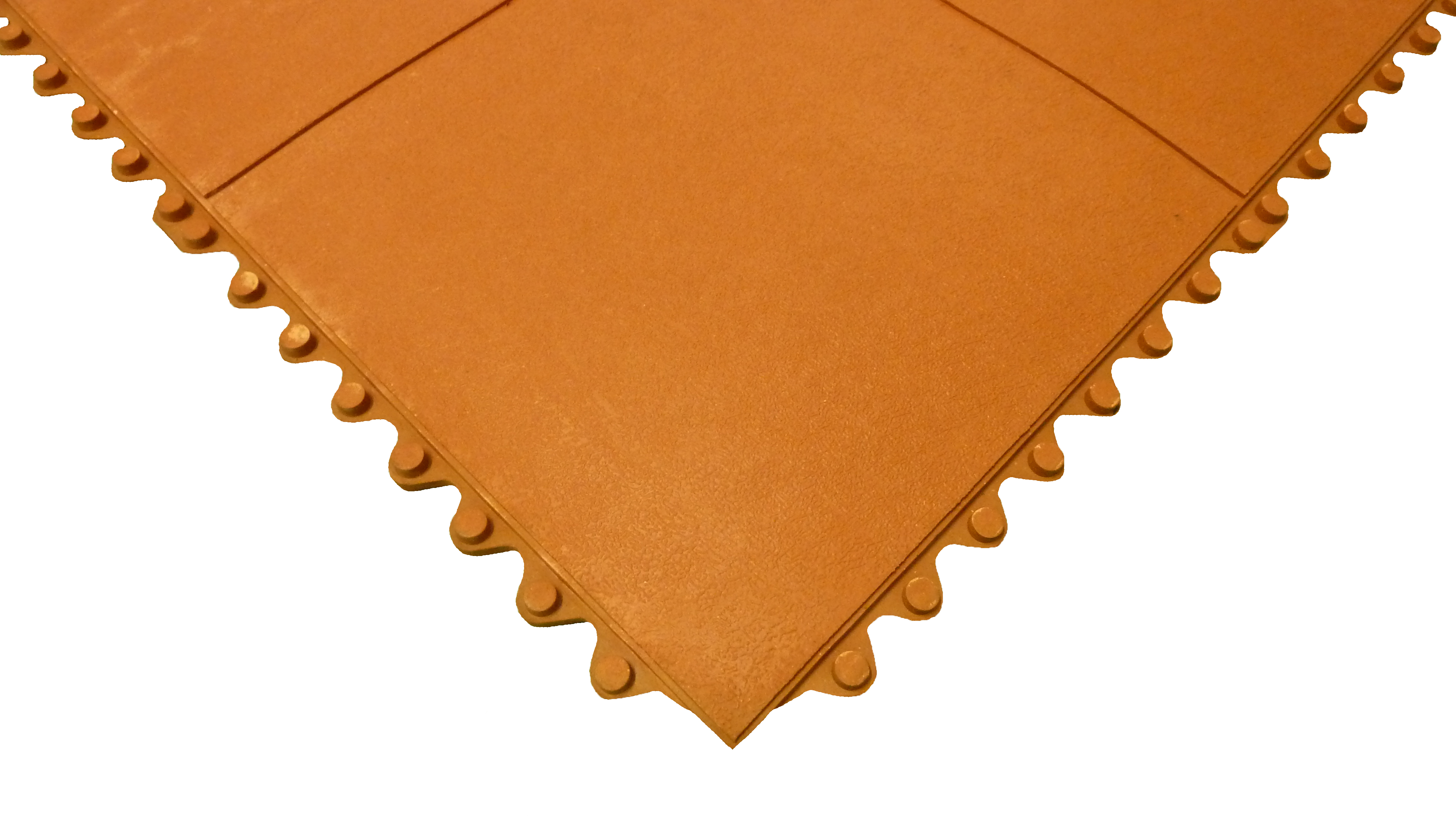 Interlock Gummimåtte 915x915x15 mm, NBR-gummi, terracotta-rød