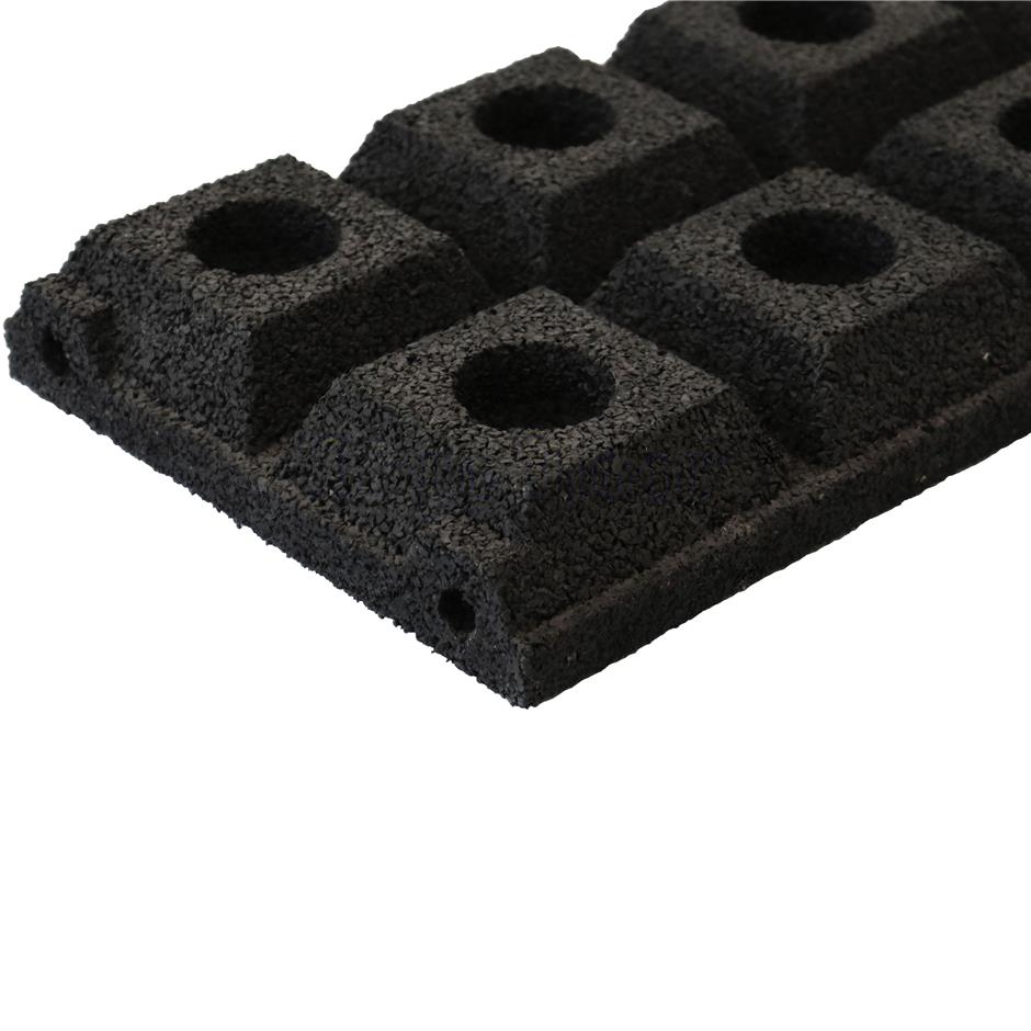 ErgoPlay 250x500x75 mm gummifliser / faldunderlag for faldhøjder op til 2,5 m, basic kvalitet, sort