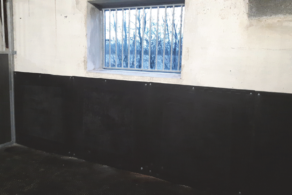 EVA vægbeklædning for hestebokse m.v., 23/25 mm, sort