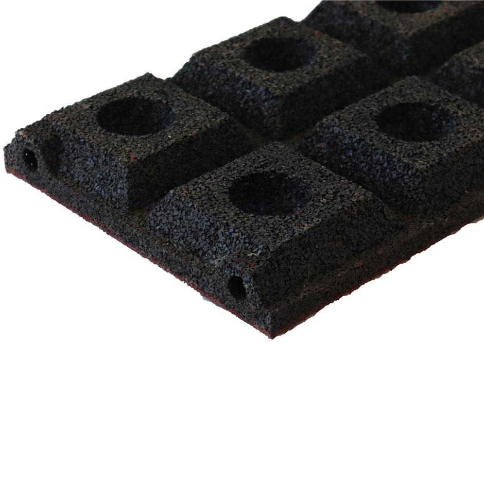 ErgoPlay 250x500x45 mm gummifliser / faldunderlag for faldhøjder op til 1,5 m, basic kvalitet, rød