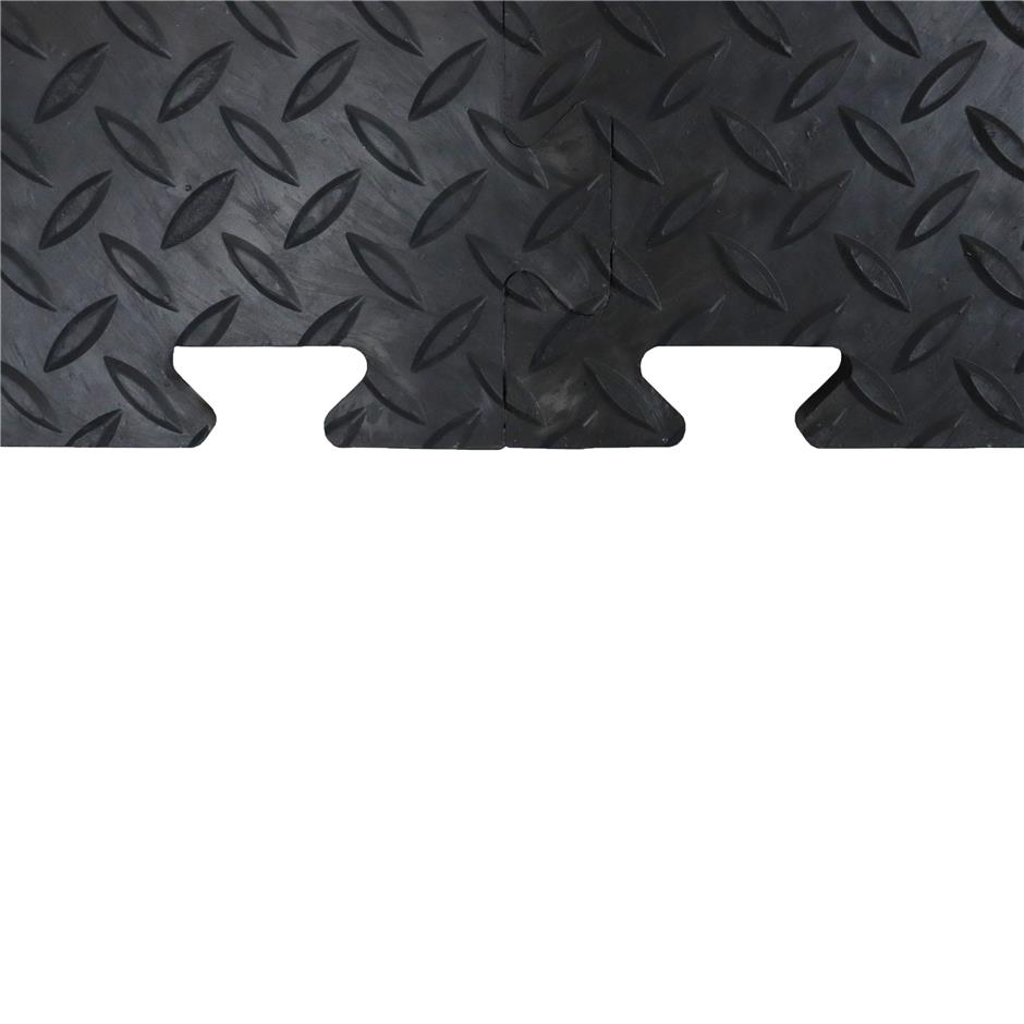 CheckerLok 500x500x14 mm vinylflise, sort