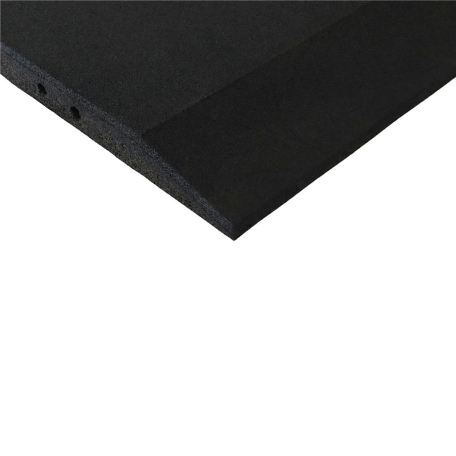 ErgoPlay 500x500x45 mm rampe-gummifliser/faldunderlag for faldhøjder op til 1,5 m, basic kvalitet, sort