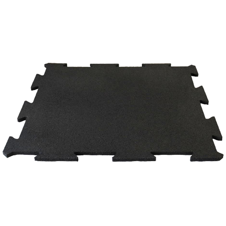 ErgoTile Puzzle 518x518x10 mm gummifliser (effektivt mål 500x500 mm - 4 fliser/m2), C1- sort