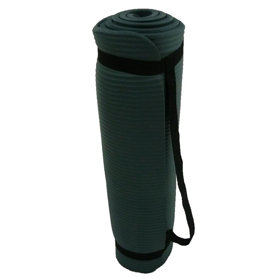 ErgoFit Yogamåtte 1900x600x10 mm, incl. bærestrop, Grøn