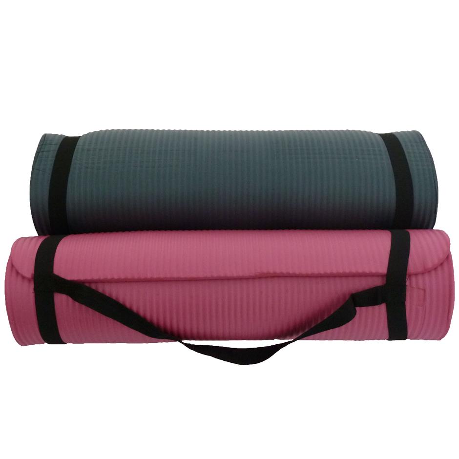 ErgoFit Yogamåtte 1900x600x10 mm, incl. bærestrop, Grøn