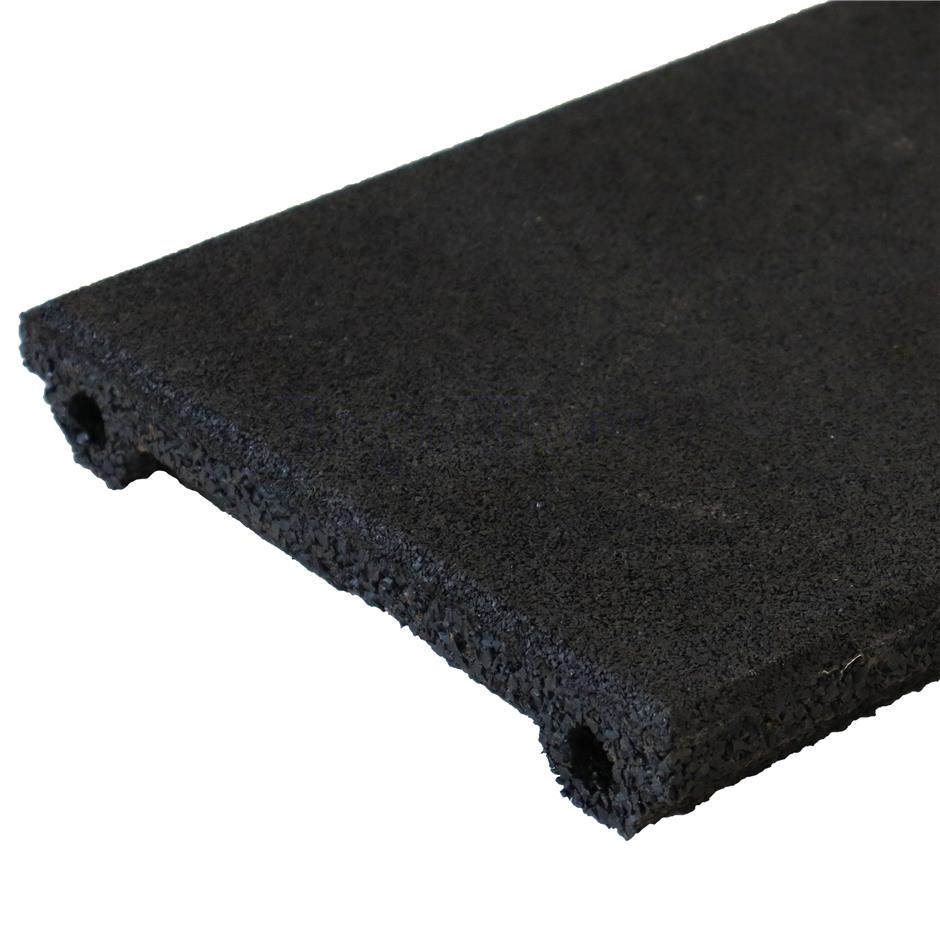 ErgoPlay 250x500x45 mm gummifliser / faldunderlag for faldhøjder op til 1,5 m, basic kvalitet, sort