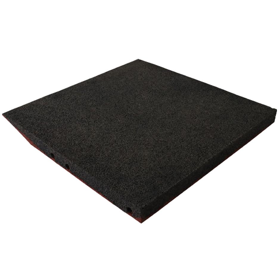 ErgoPlay 500x500x45 mm rampe-gummifliser/faldunderlag for faldhøjder op til 1,5 m, basic kvalitet, rød