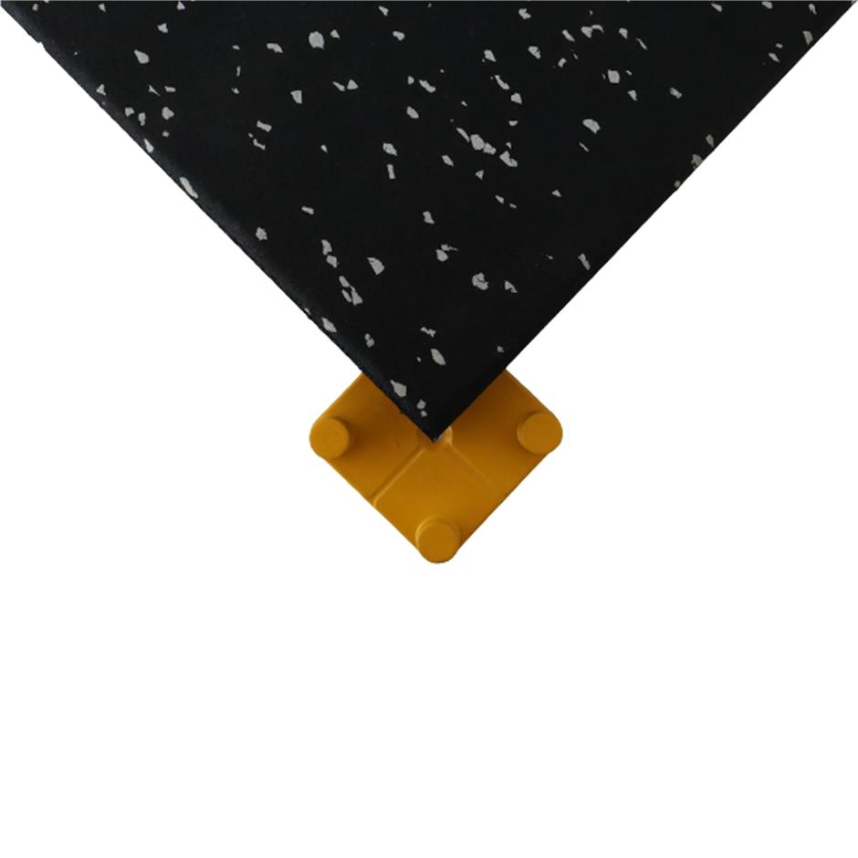 ErgoTile QUAD EasyConnect 1000x1000x20 mm gummifliser med impact bund, C4-GV sort