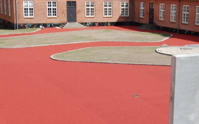 Animationsskolen, Viborg – Fugefri Playfix gummibelægning (800 m²)
