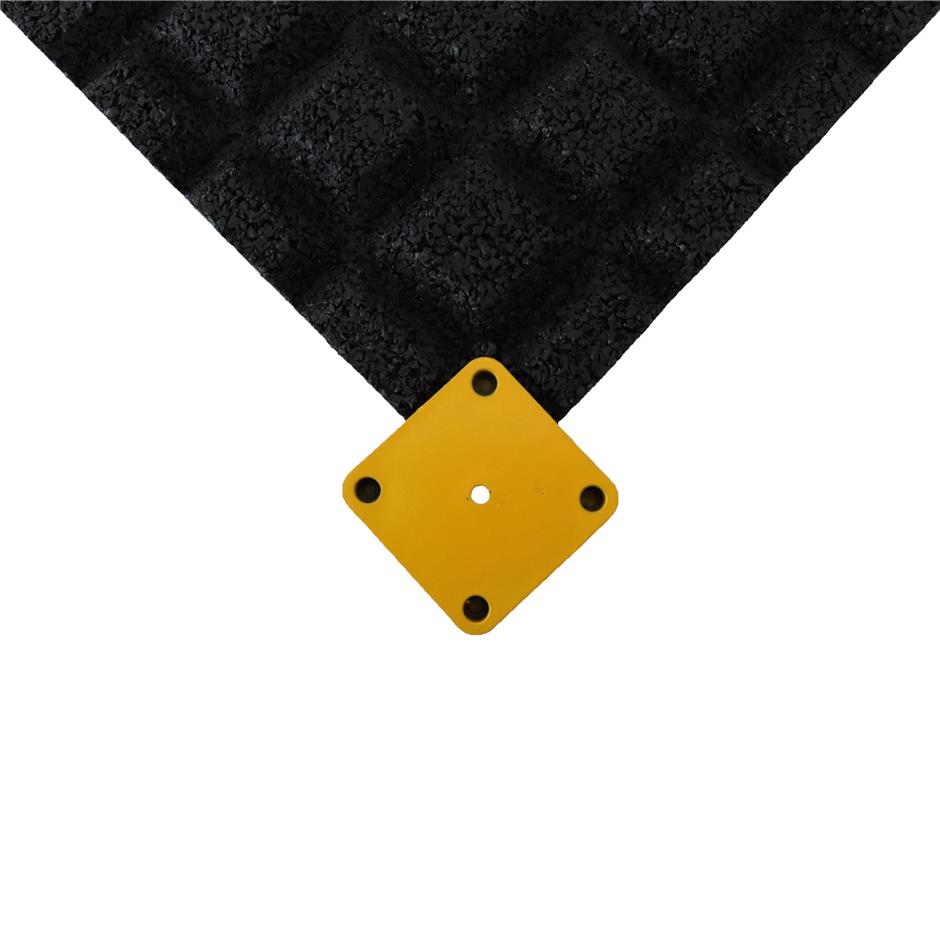 ErgoTile QUAD EasyConnect 1000x1000x30 mm gummifliser med impact bund type M, C4-GV sort
