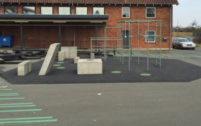 Østerhåbsskolen, afd. Torsted Skole, Horsens – Eksklusivt PolyPlay faldunderlag til Parkour-område