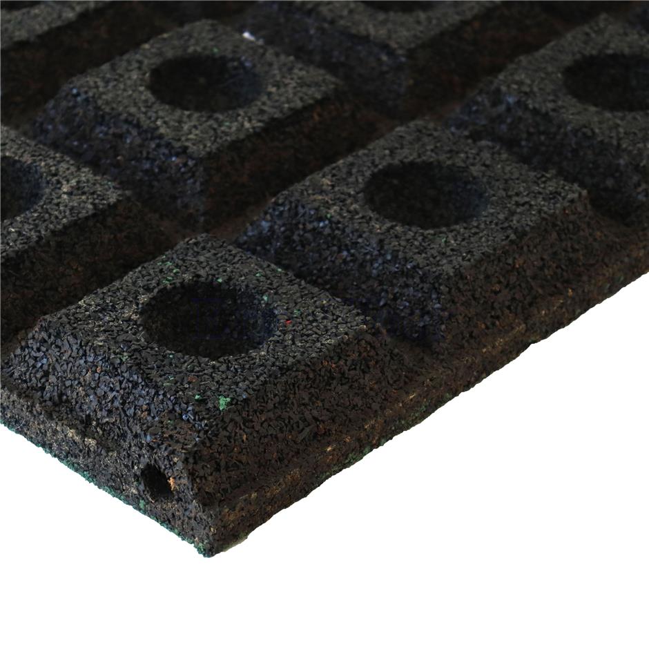 ErgoPlay 500x500x45 mm gummifliser/faldunderlag for faldhøjder op til 1,5 m, basic kvalitet, grøn