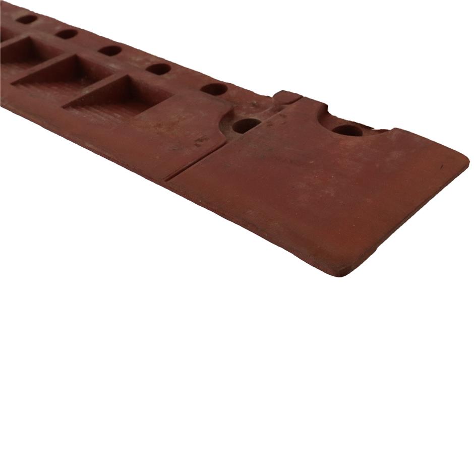 Skrå kantliste for Interlock gummimåtte, NBR-gummi,terracottarød, Female Højre