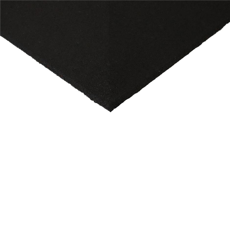 ErgoPlay 500x500x75 mm hjørne-gummifliser/faldunderlag for faldhøjder op til 2,5 m, basic kvalitet, sort