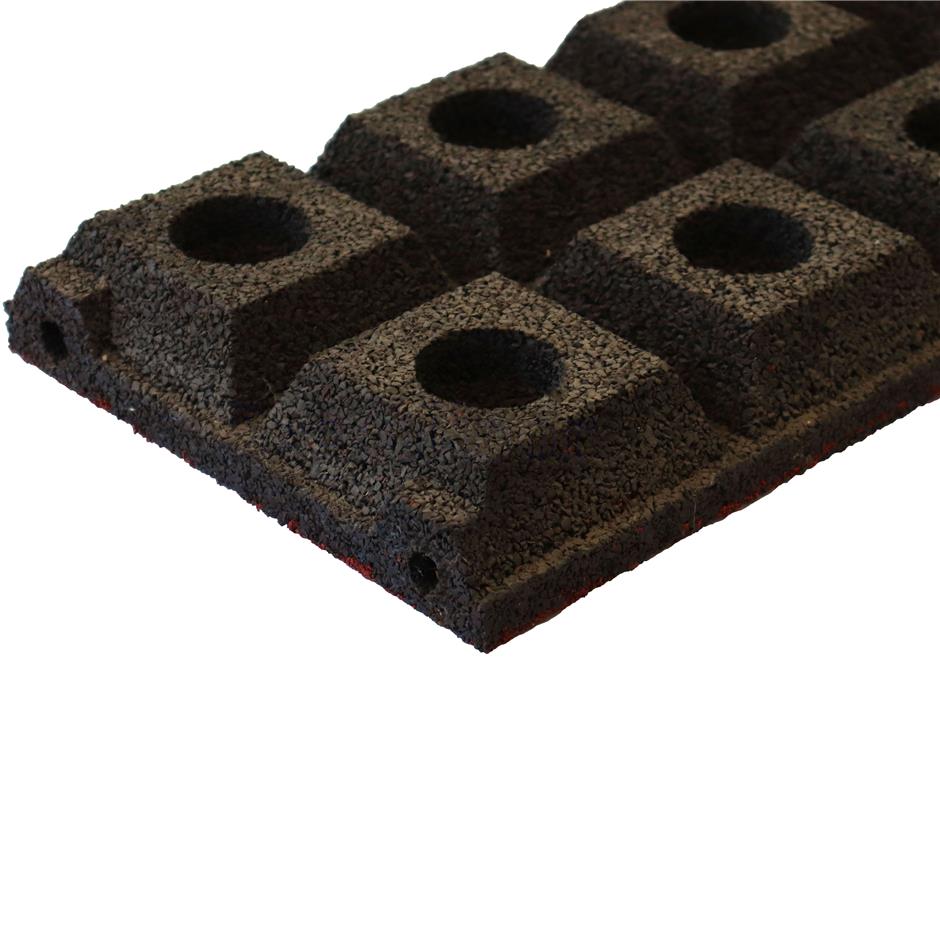 ErgoPlay 250x500x60 mm gummifliser / faldunderlag for faldhøjder op til 2,0 m, basic kvalitet, rød