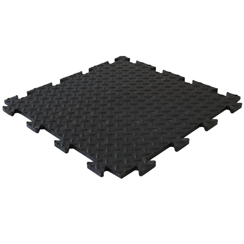 CheckerLok 500x500x14 mm vinylflise, sort