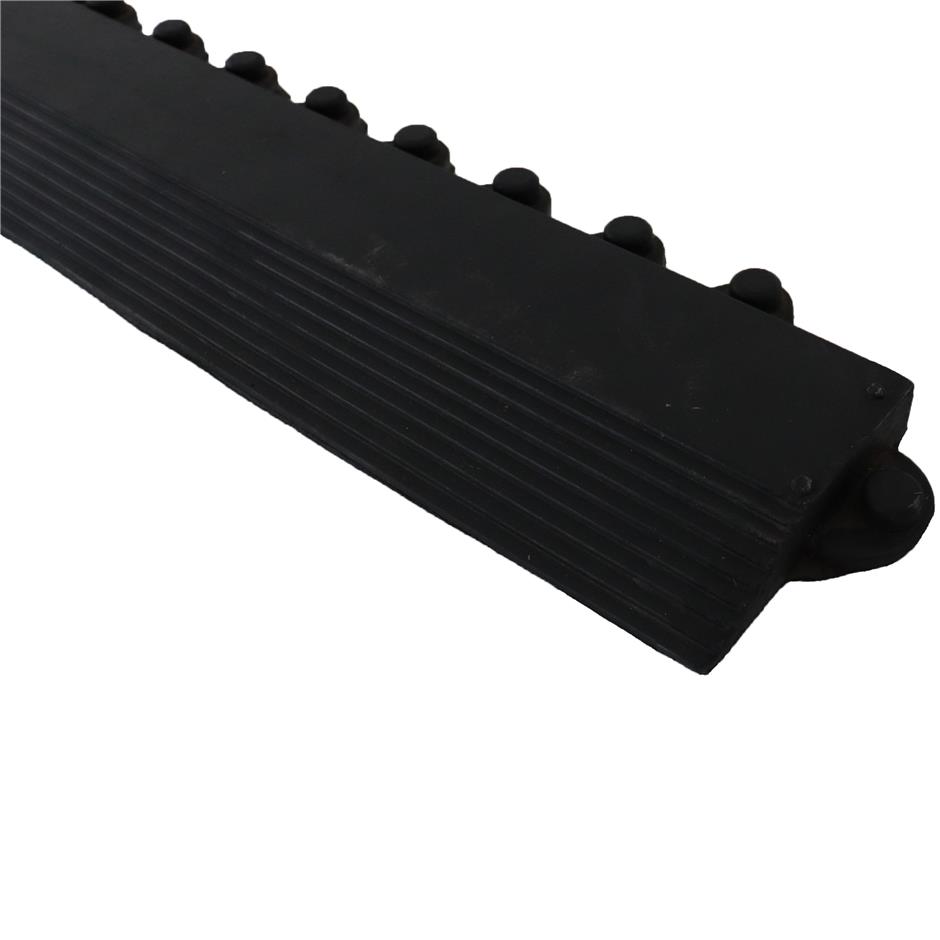 Skrå kantliste for Interlock gummimåtte, NR/SBR-gummi, Male Højre