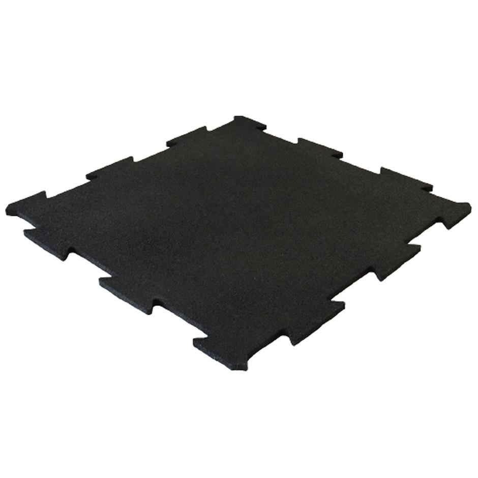 ErgoTile Puzzle 518x518x15 mm gummifliser (effektivt mål 500x500 mm - 4 fliser/m2), C1- sort