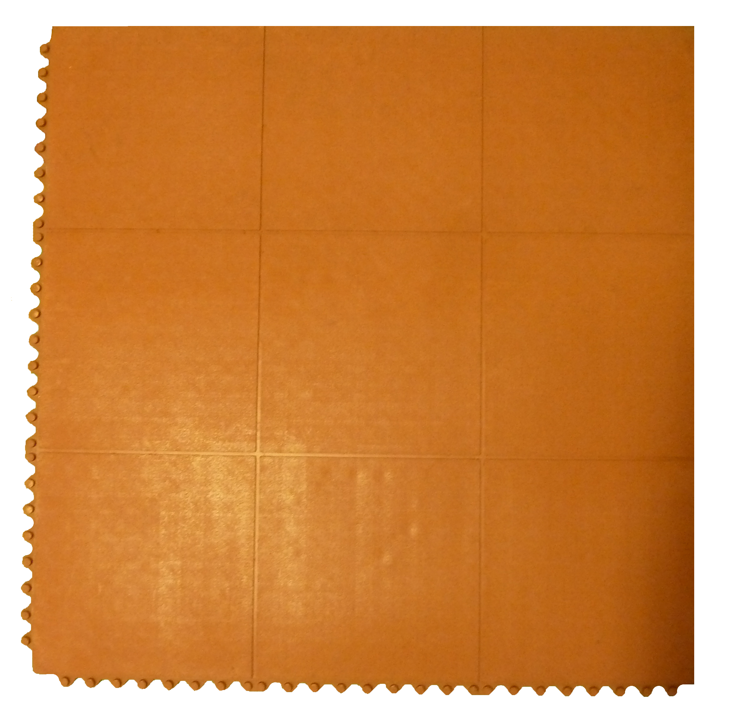 Interlock Gummimåtte 915x915x15 mm, NBR-gummi, terracotta-rød