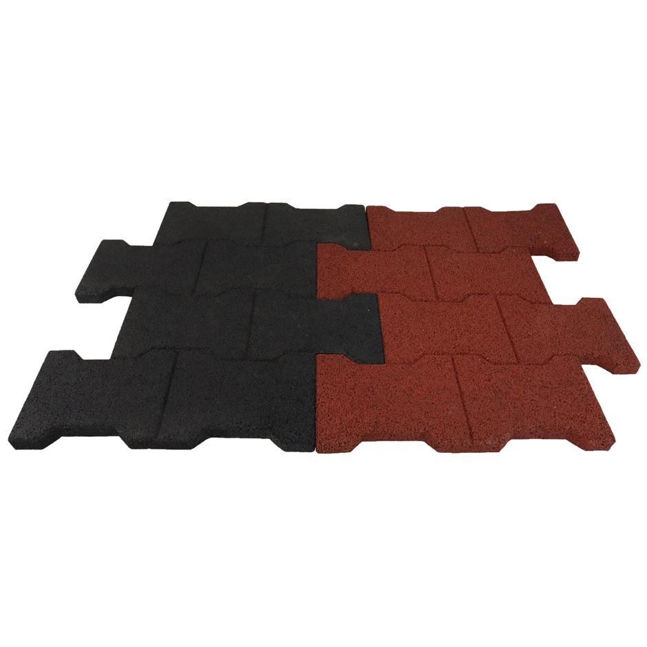 ErgoPave H-Link Equine 200x160x23 mm gummifliser, 8 felts,500x580x23 mm, (4,5 stk./m2), rød