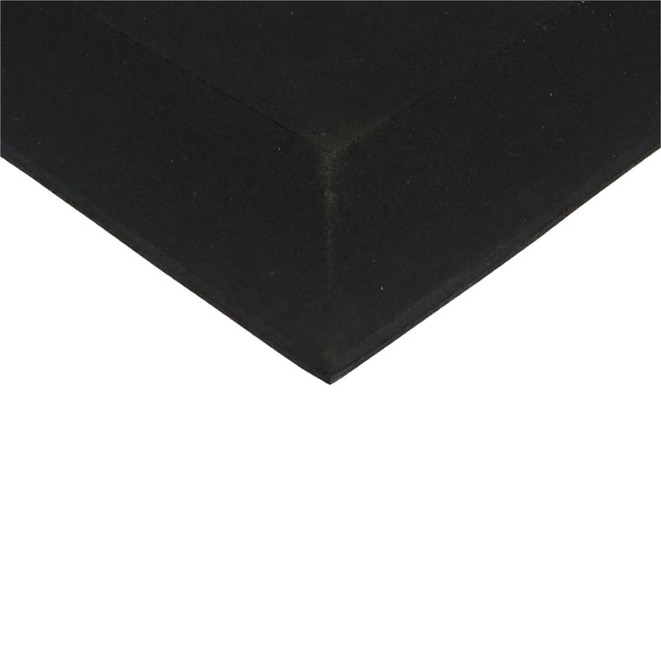 ErgoPlay 500x500x45 mm hjørne-gummifliser/faldunderlag for faldhøjder op til 1,5 m, basic kvalitet, sort