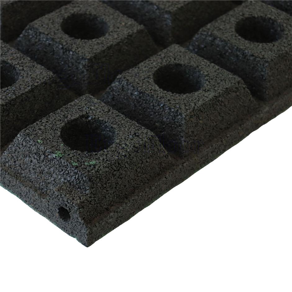 ErgoPlay 500x500x60 mm gummifliser / faldunderlag for faldhøjder op til 2,0 m, basic kvalitet, grøn