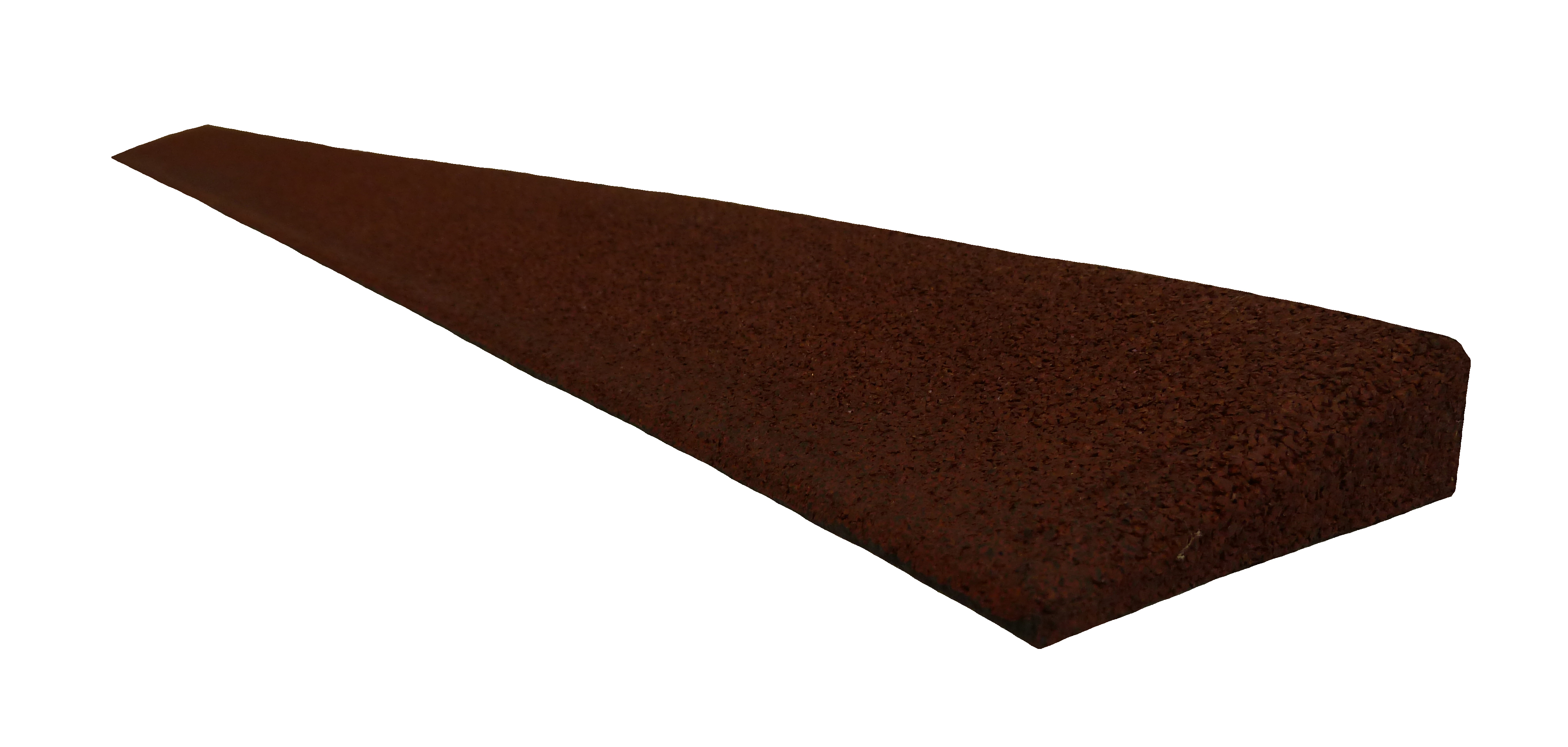 Gummirampe 15x80x1000 mm, for Quad gummifliser, Rød