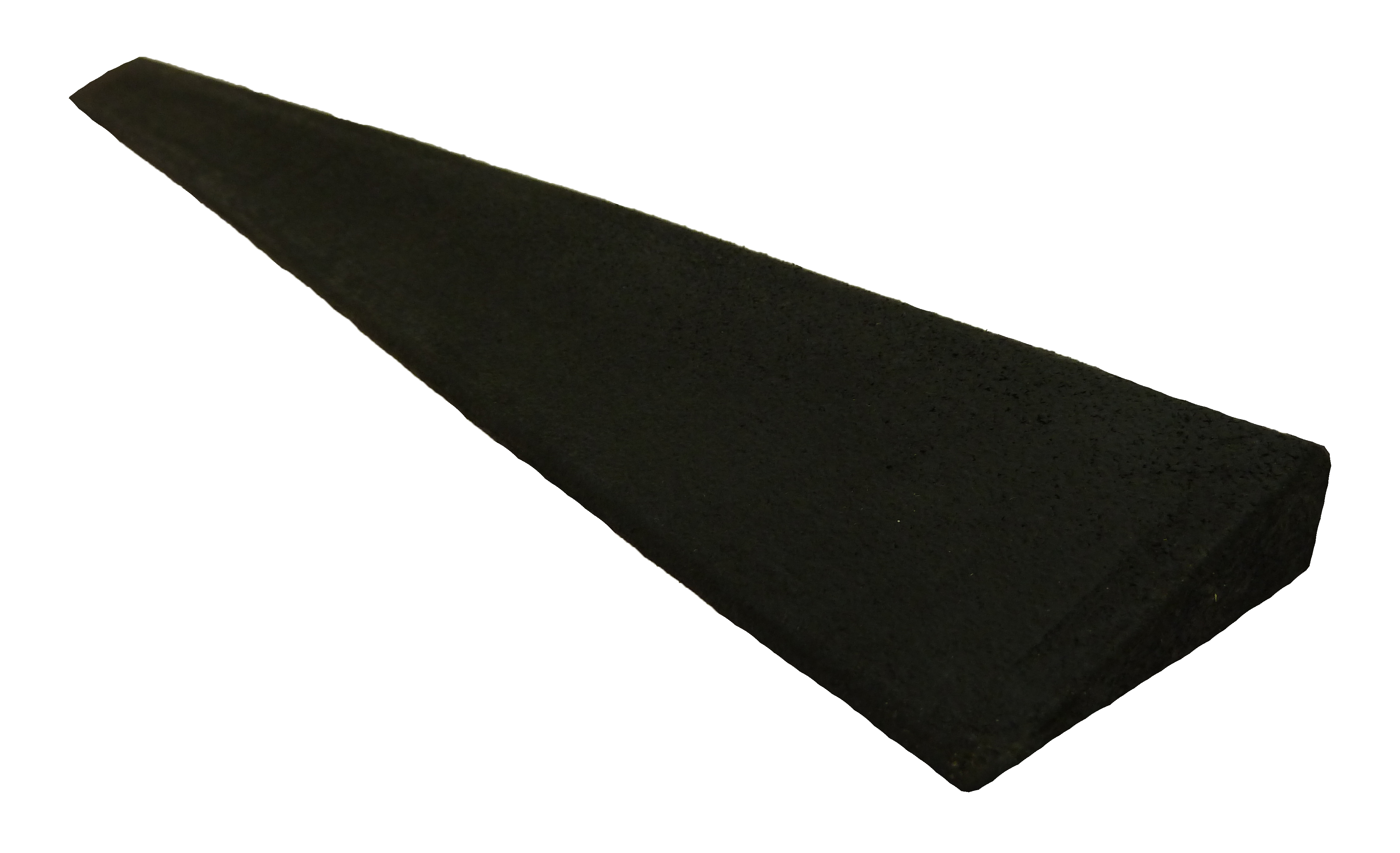 Gummirampe 25x80x1000 mm, for Quad gummifliser, Sort