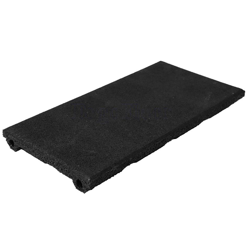 ErgoPlay 250x500x45 mm gummifliser / faldunderlag for faldhøjder op til 1,5 m, basic kvalitet, sort