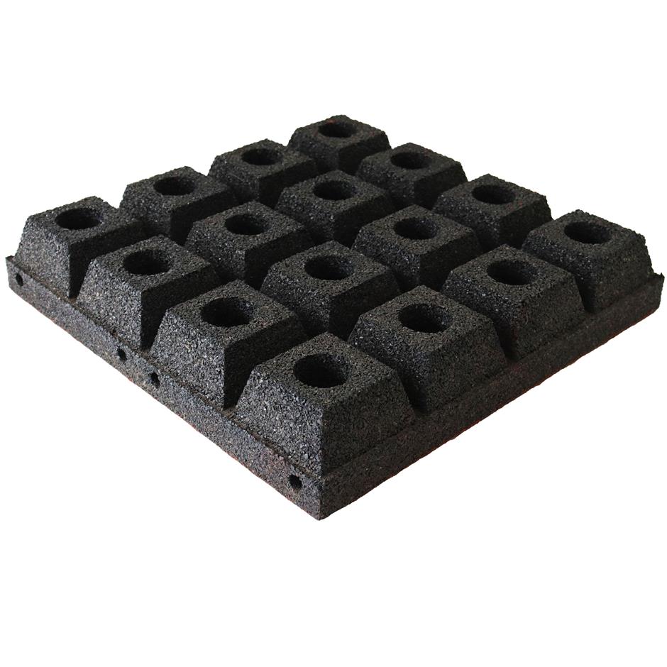 ErgoPlay 500x500x90 mm gummifliser / faldunderlag for faldhøjder op til 3,0 m, basic kvalitet, rød