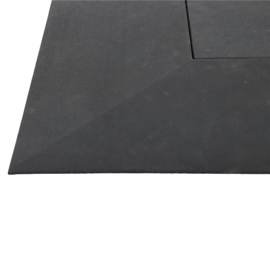 ErgoTile QUAD EasyConnect 20x250x1000 mm gummirampe med skåret overfladesheet, C4-15% GV grå