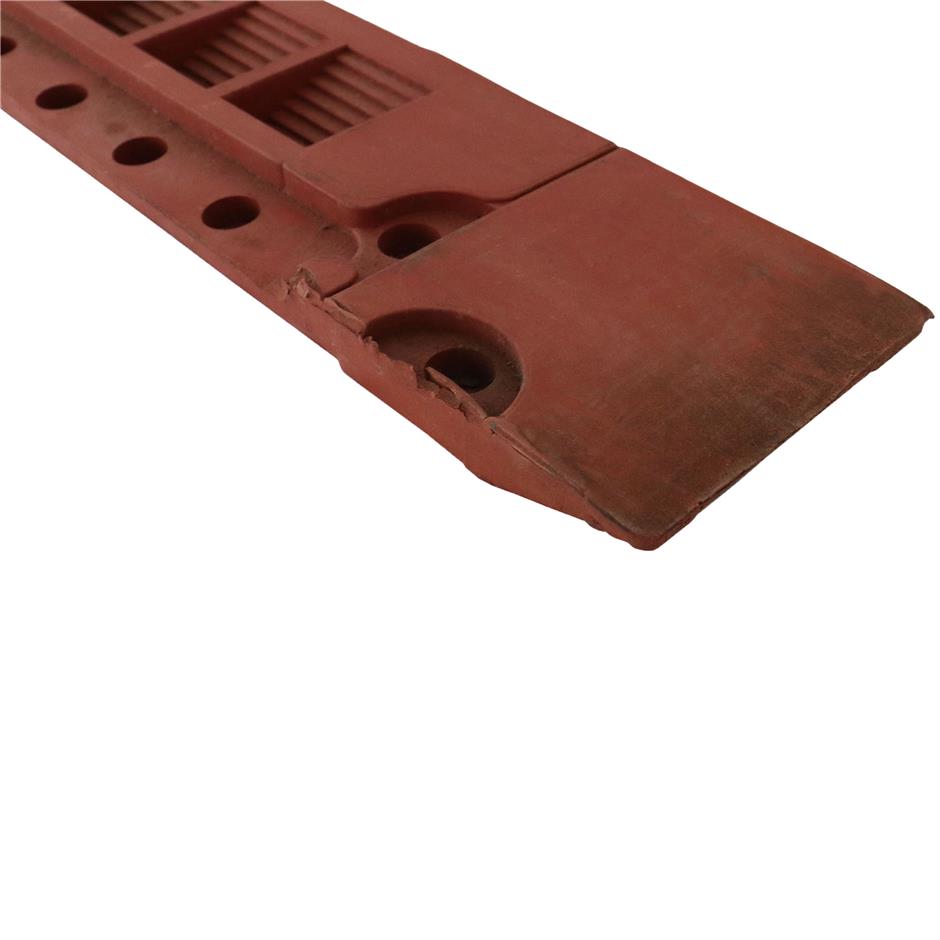 Skrå kantliste for Interlock gummimåtte, NBR-gummi,terracottarød, Female Venstre