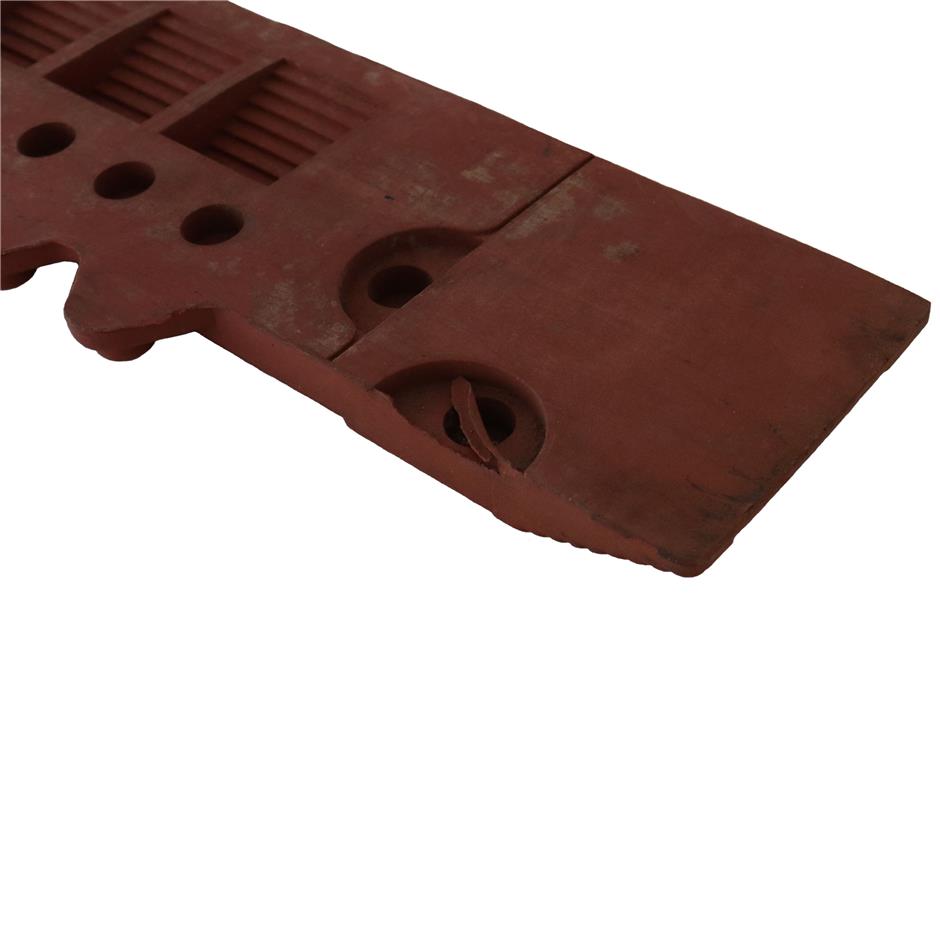 Skrå kantliste for Interlock gummimåtte, NBR-gummi,terracottarød, Male Venstre