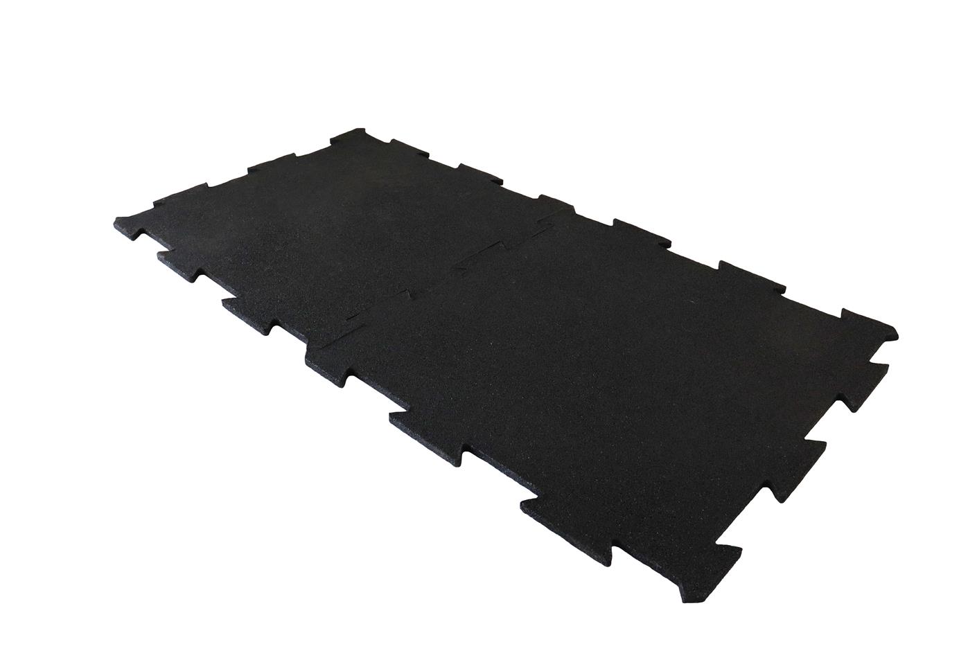 ErgoTile Puzzle 518x518x6 mm gummifliser (effektivt mål 500x500 mm - 4 fliser/m2), C1- sort