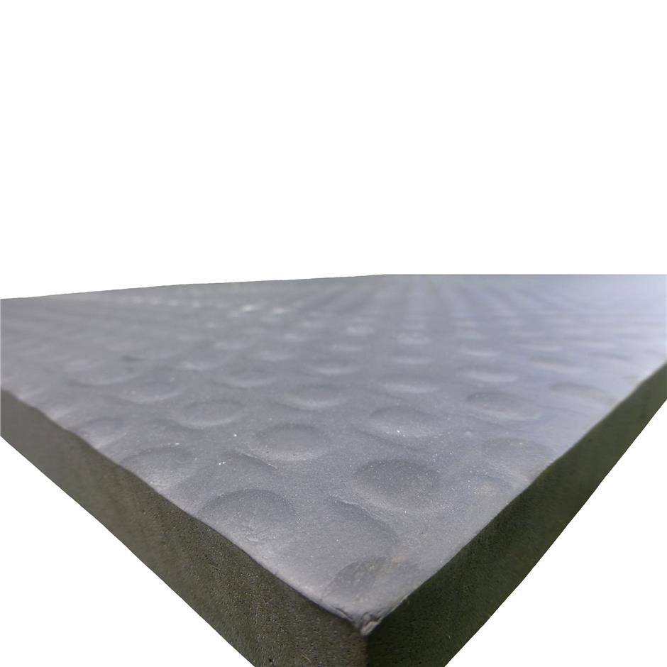 ErgoComfort 1600x900x23 mm smågrise-hulemåtte, udført i EVA, hårdhed 70-75 shore C, sort